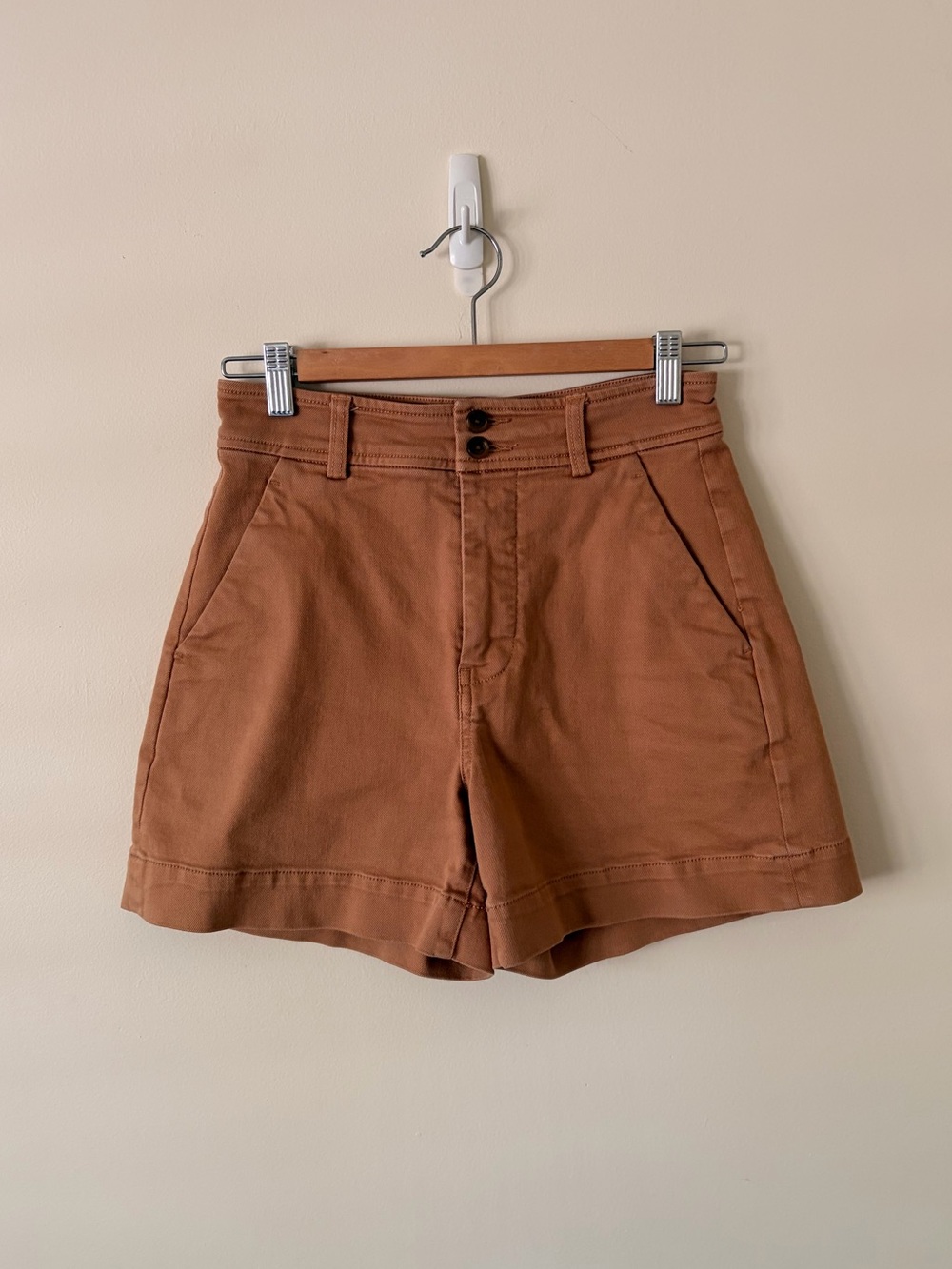 Everlane Cotton Twill Utility Shorts Camel 0